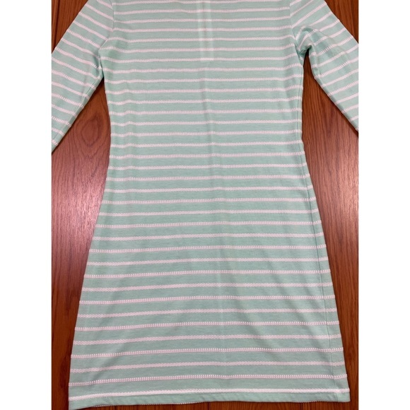 Sail To Sable Long Sleeve Crew Neck Striped Dress Mint & White Size XS - Picture 8 of 8